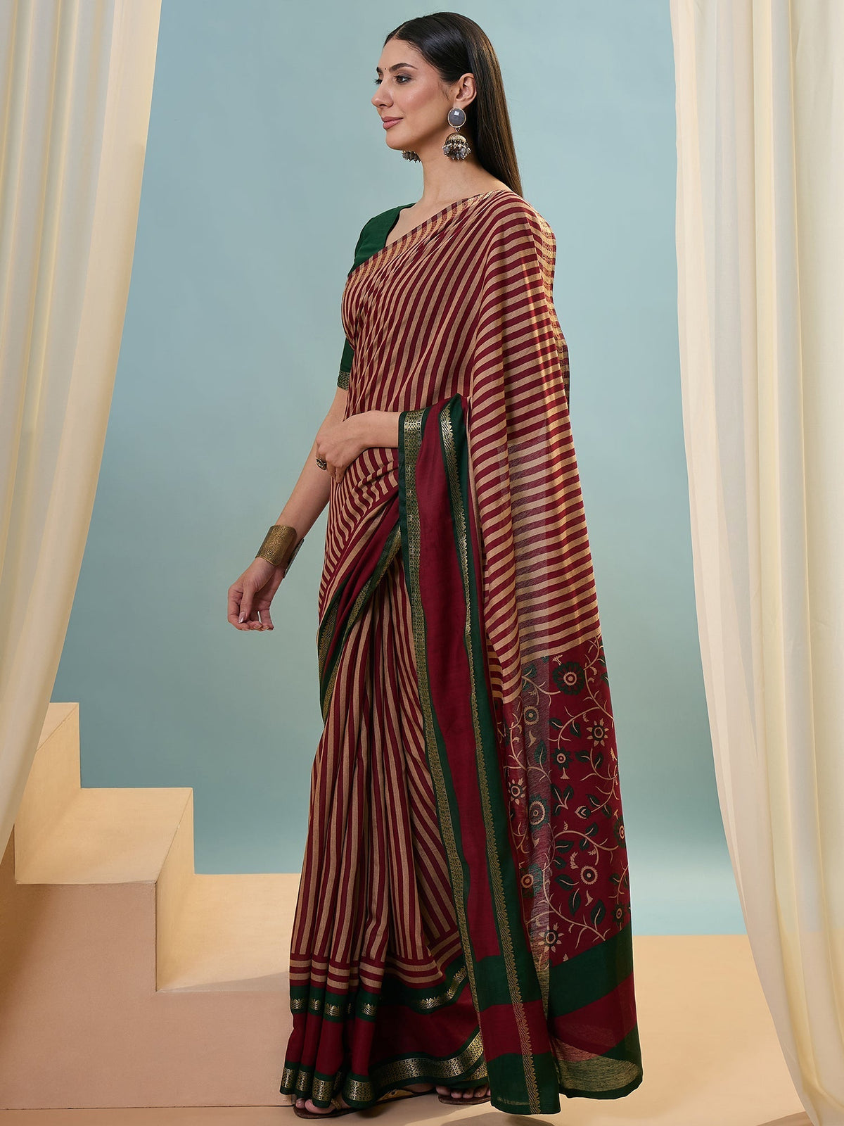 Vyanika Comfortable PV Cotton Saree for Daily & Festive Wear