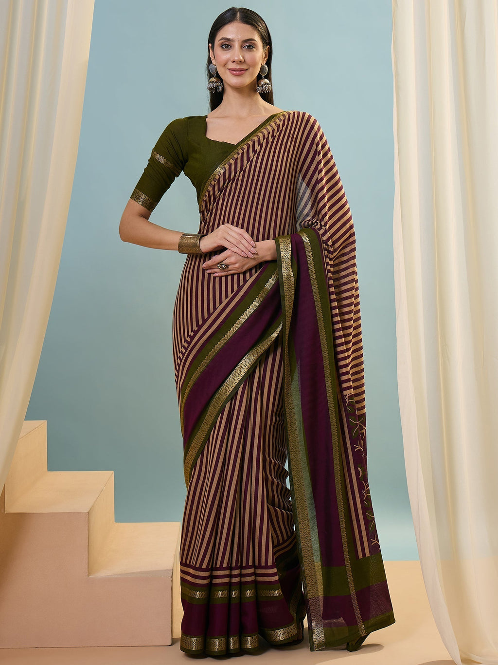 Vyanika Comfortable PV Cotton Saree for Daily & Festive Wear