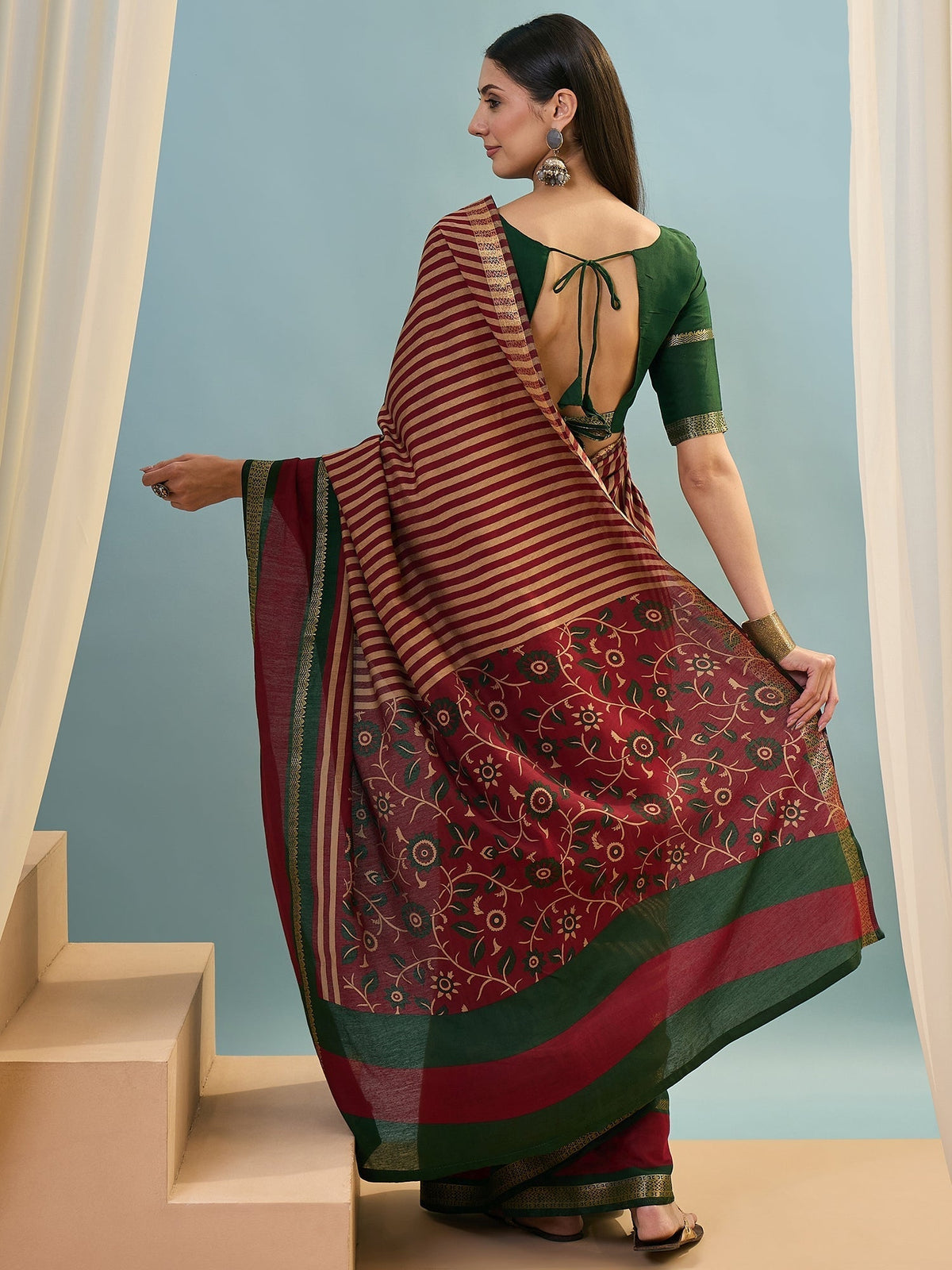 Vyanika Comfortable PV Cotton Saree for Daily & Festive Wear