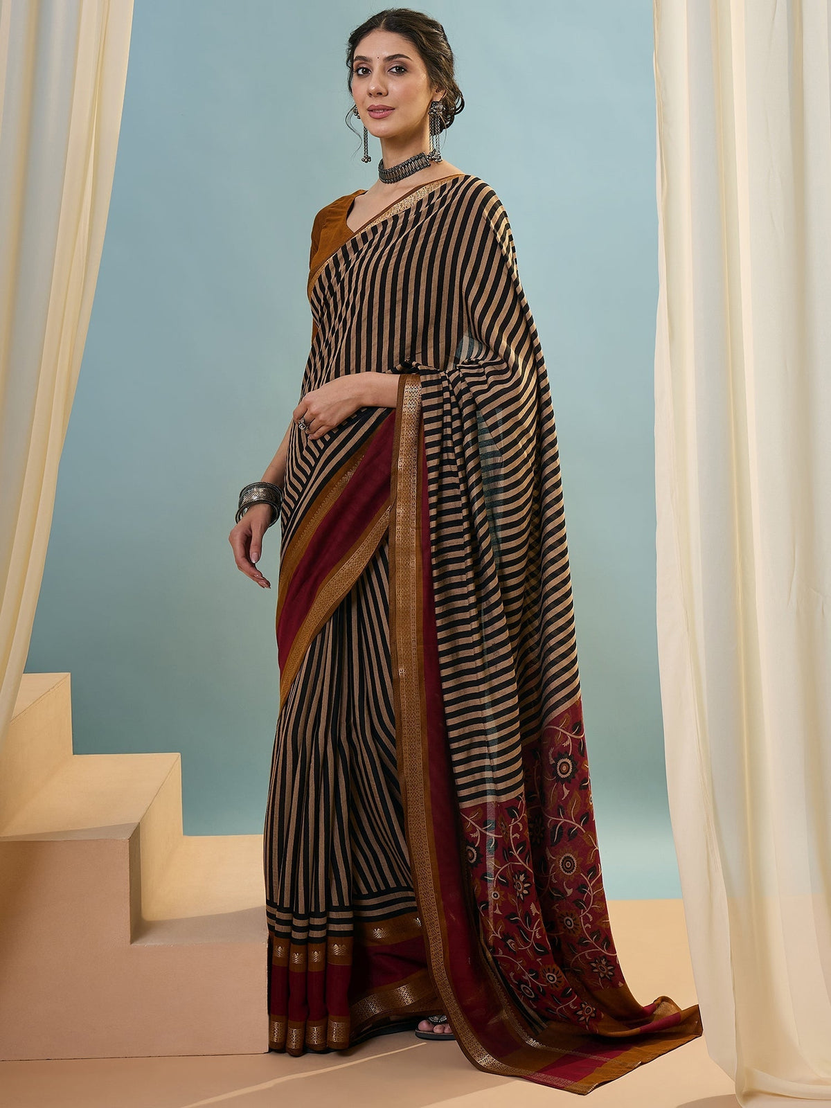 Vyanika Comfortable PV Cotton Saree for Daily & Festive Wear