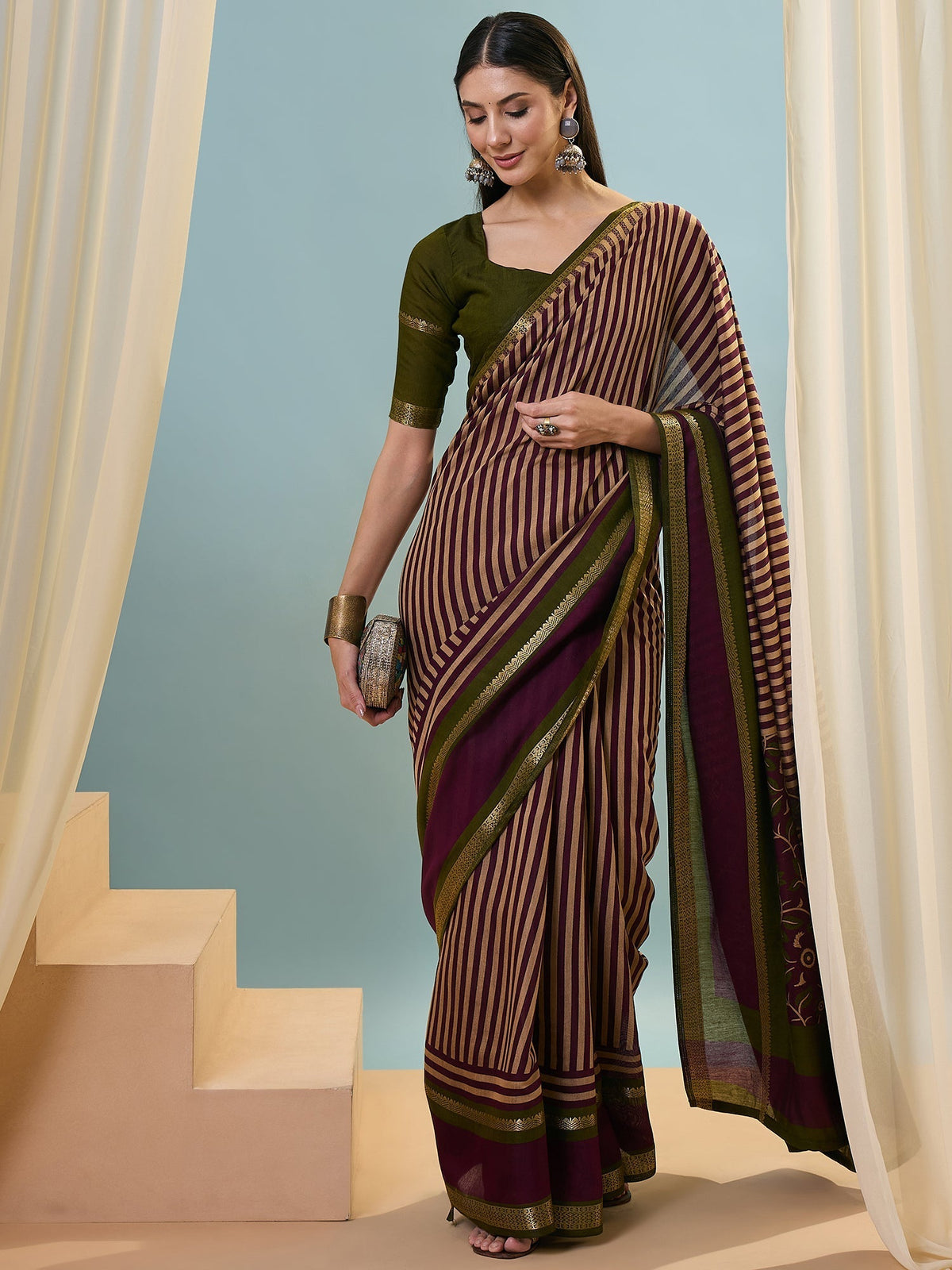 Vyanika Comfortable PV Cotton Saree for Daily & Festive Wear