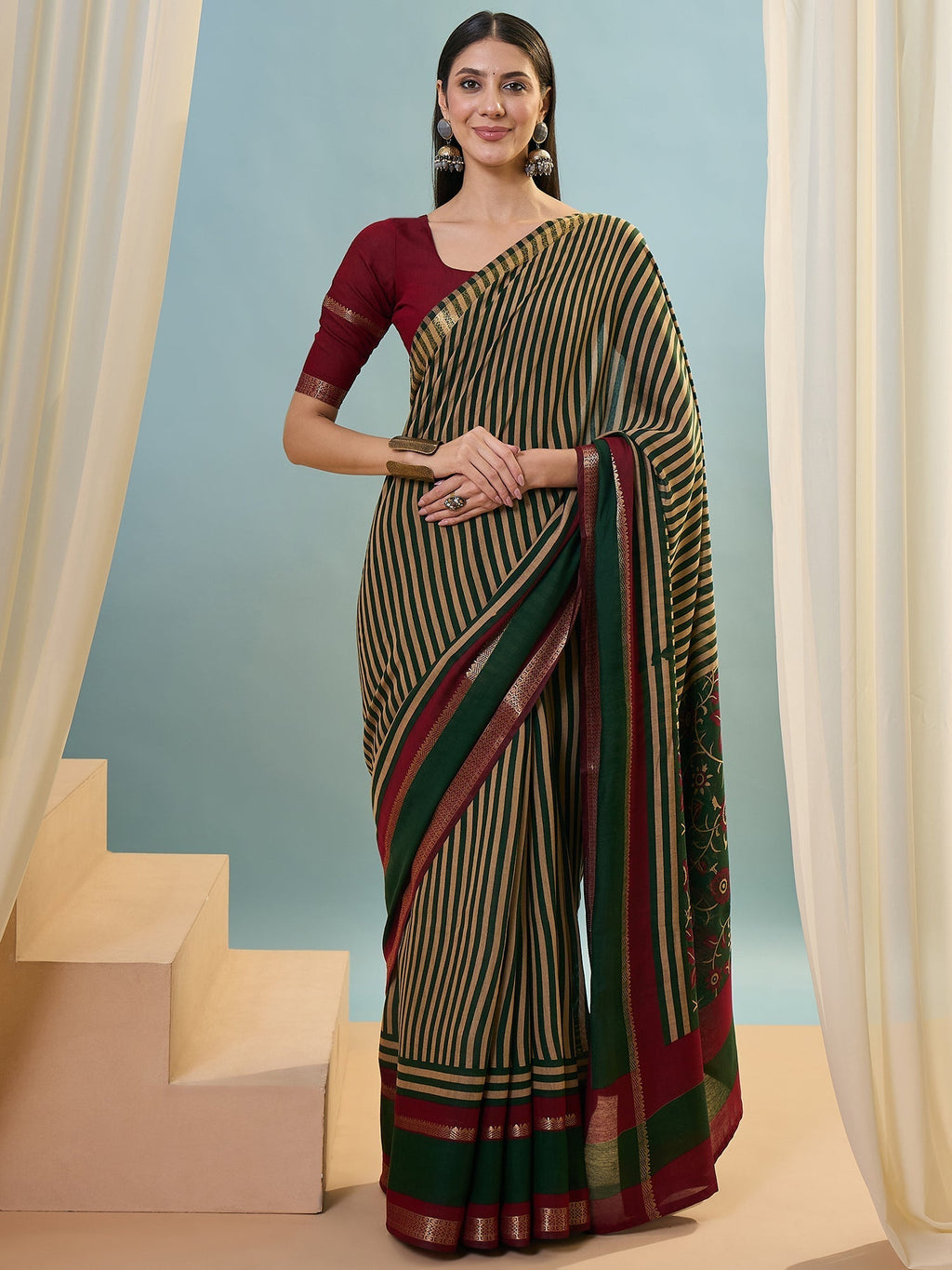 Vyanika Comfortable PV Cotton Saree for Daily & Festive Wear
