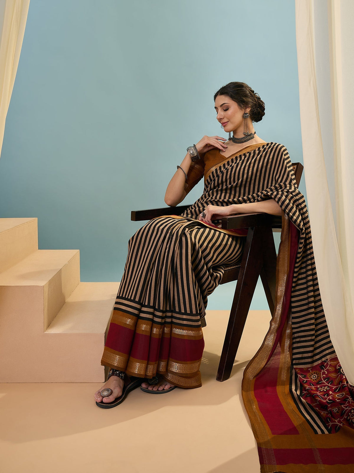 Vyanika Comfortable PV Cotton Saree for Daily & Festive Wear