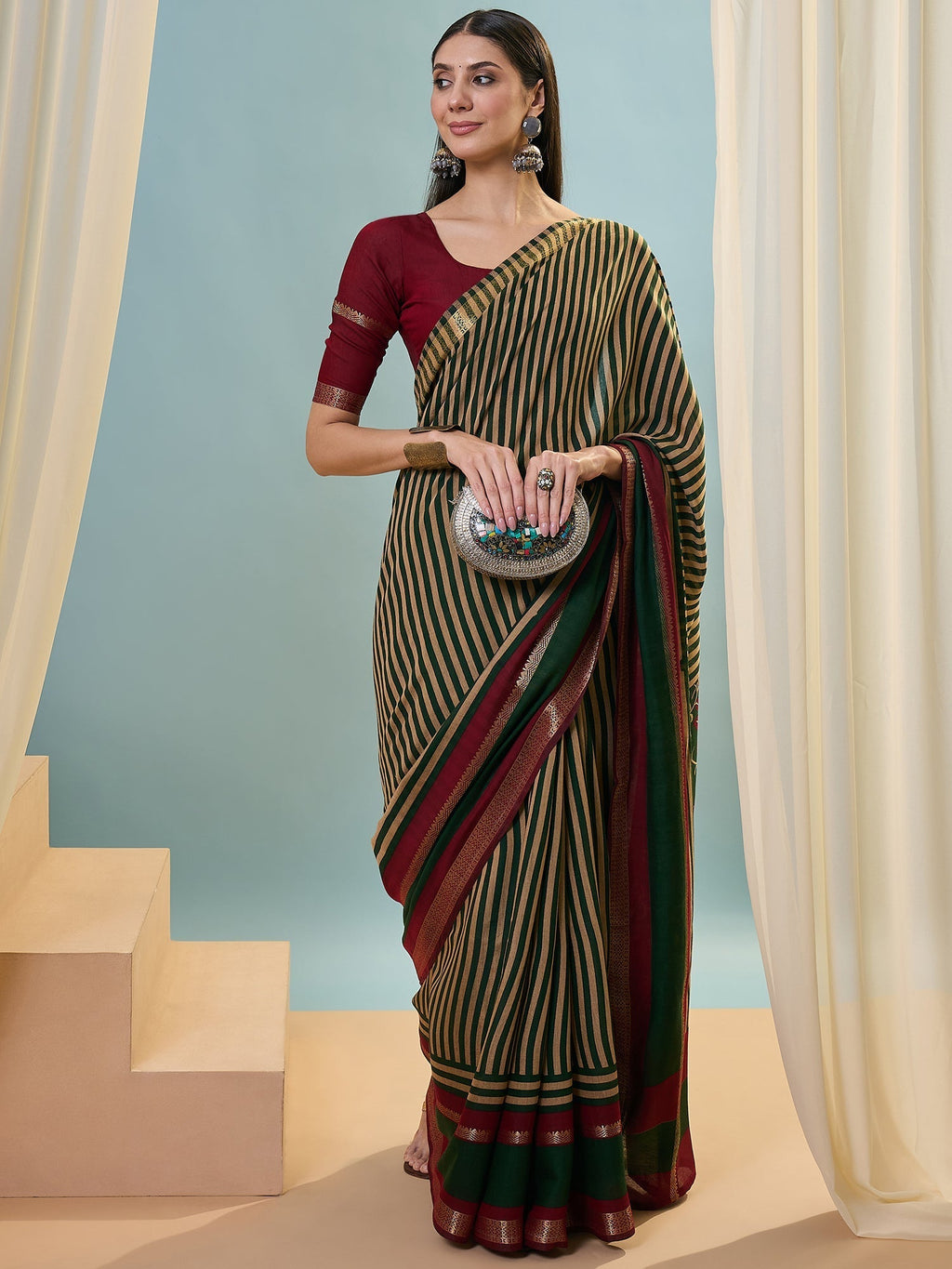 Vyanika Comfortable PV Cotton Saree for Daily & Festive Wear