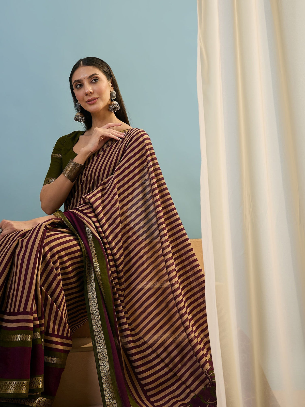 Vyanika Comfortable PV Cotton Saree for Daily & Festive Wear