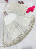 White Designer Attractive Sequence Work Sharara Suit